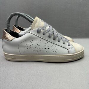 Womens 7 / EU 37 P448 John‎ F23-W Shoes White/Copper Low Top Fashion Sneakers
